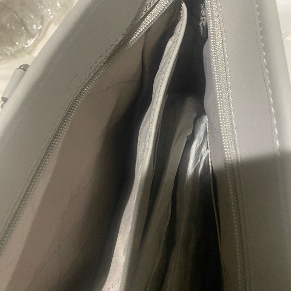 Michael Kors Gray Structured Leather Tote - Picture 5 of 7